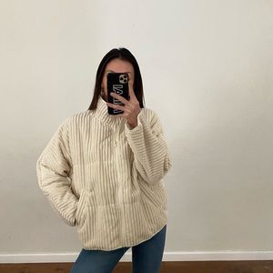 Petal and Pup Corduroy bomber jacket